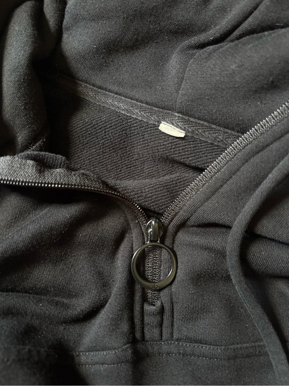 Alo Yoga Black Refresh Stadium Half Zip Hoodie (S)
